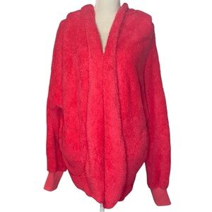Fashion Nova‎ Red Soft Sherpa Jacket Sz XL